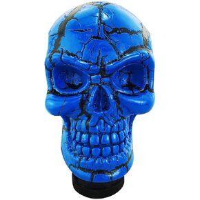 Abfer Car Gear Knob Skull Car Accessories عصا التحول المقابض مع نمط الذهب تناسب معظم المركبات الأوتوماتيكية اليدوية (أسود)