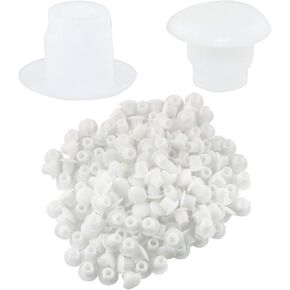 Tegg Screw Caps Cover 100PCS 5mm(3/16Inch) Flush Type White Plastic Panel Hole Plugs Button Tops for Cabinet Cupboard Shelf Furniture