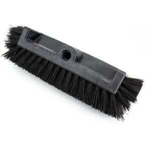SPARTA 40422EC26 Floor Scrub Brush Head, Multi-Level, Dual Surface Plastic Block with Side Bristles, Crimped Polyester, Threaded Handle Hole, Ideal for Wide and Tight Spaces, BPA Free, 12 Inches, Pink