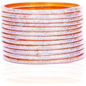 JD'Z COLLECTION Indian Jewelry Bangles For Women,Sparkling Costume Matching Bangle Bracelet,Set Of 12 Women's Bangle