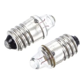 MECCANIXITY E10 Screw Base Flashlight Bulbs DC 2.2V 0.25A Yellow Light Mini Lamps, Pack of 10