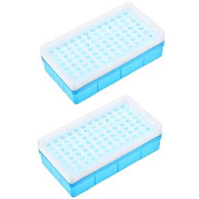 YOKIVE 2 Pcs Centrifuge Tube Rack, PP Holder for 0.5ml Centrifuge Tubes | Fixed Sample Tube, Great for Scientific Institutes (96-Well, 8.5mm Hole Dia)