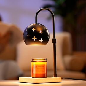 Candle Warmer Lamp with Timer, Candle Lamp Warmer 4 Level Dimmable, Mothers Day Gift and House Warming Gift New Home Bedroom Decor Adjustable Candle Warmer Lamp for Jar Candles for Bedroom (Gold)