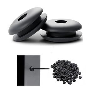 250 Pack Cable Railing Rubber Grommets,Black Rubber Protective Sleeves Cable Railing Kit for 1/8" 5/32" Level Metal Posts Wire Rope