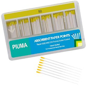 200PCs Dental Grade Piuma Absorbent Paper Points #40 by JEVOLVE | Tapper for Dental Endo Endodontic Sterile