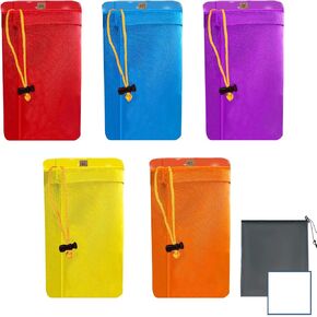 5 Pack 5-Gallon Filter Bag with Filter Screen and Storage Pouch (220 to 25-Micron)