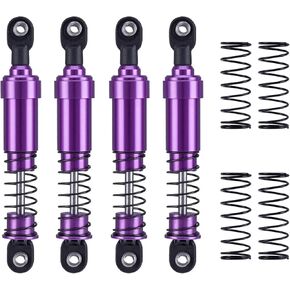 100mm Metal 1/10 RC Crawler Shocks Absorber Springs Pre-Oiled for Gen7 Gen8 SCX10 1/10 TRX4 Upgrades (Black)