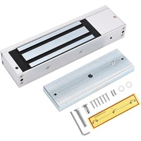 Mag Lock 500KG/1200LBS of Magnetic Holdings Force Electromagnetic Commercial Lock 12V, LED Indicator When Closed NO/NC Options,Access Control System with L&Z Brackets
