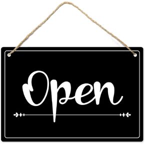 Open Closed Sign, 12x8 PVC Plastic Double Sided Hanging Sign, High Precision Printing, Water Proof, Open and Closed Sign for Business, Retail Store Supplies, Open Sign, Closed Sign