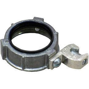 Sigma Engineered Solutions ProConnex 43382 Rigid Insulated Metallic Grounding Bushing with Lay-in Lug 3/4-Inch Conduit Fitting, 1-Pack, Gray