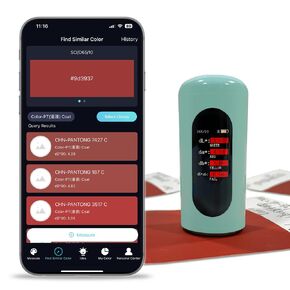 Colorimeter VEYKOLOR PRO,4mm Diameter Color Sensor,Measures More Than 30 Color Parameters,Color Matching Tool,Can Be Connected to APP or Tand-Alone Use