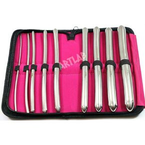 Premium German Hegar Dilator Sounds Set 9 Pcs Ultra Smooth Finish Double Ended, Stainless Steel,Temperature Control,Autoclavable,Compact Storage Case.
