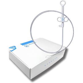 (Pack of 10) MEDNOVA Polypectomy Snare, 360-degree rotatable, Steel Wire, Oval loop width: 25mm, Working length 2400mm
