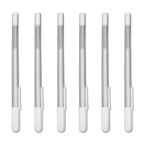 minkissy 6Pcs Eyebrow Mapping Pencil - White Eyebrow Pen White Microblading Pen Markers for Skin Makeup Position Mapping Mark Tools Brow Mapping Pen (White)
