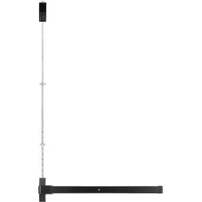 BEAMNOVA Vertical Rod Door Panic Bar Exit Device Commercial Door Push Bar Lock Set Emergency Accessories Gate Roller Strike Plate End Cap Metal Parts, Black