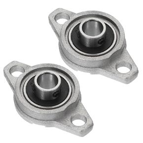 PATIKIL Pillow Block Bearing 5/8" / 17mm Bore, 4 Pcs Zinc Alloy Steel Mounted Flange Pillow Block Self Alignment Insert Bearings Bore Ball Housing for Machinery Power Agriculture