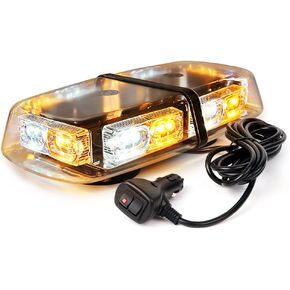 Xprite Amber Yellow 36 LED Rooftop Emergency Strobe Lights Mini Bar 16 Flashing Modes Warning Beacon Light w/Magnetic Base for Law Enforcement Hazard Vehicles Trucks Snow Plow Construction Cars in Kuwait
