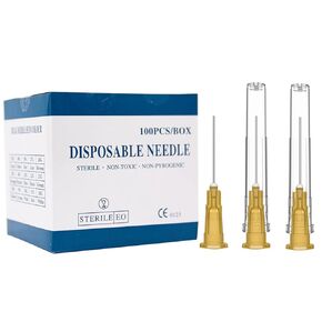 25 Gauge 5/8 Inch Needle,100 PCS Luer Lock Industrial Dispensing Accessories Needles,Individually Wrapped