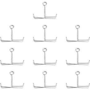 10PCS Spring Loaded Water Stop Clamps Silver Latex Pipe Clamps Chemistry Laboratory Equipment Teaching Instruments For Chemistry Testing School Teaching Laboratory Research Clamps