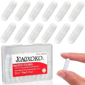 Magnetic Stir Bar Set 12pcs PTFE Magnetic Stirrer Mixer Stir Bar,White 0.8 Inch Laboratory Stirrer Mixer Bar,Type-B Mycology Supplies Magnetic Stirrer Bar