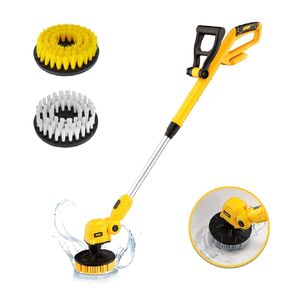 Mellif Electric Spin Scrubber Compatible with Dewalt 20V MAX Battery (Tool Only), 700RPM Brushless Shower Cleaning Brush, Telescopie Long Handle, 2 Brush Heads - for Tub, Tile, Bathroom, Kitchen, Car