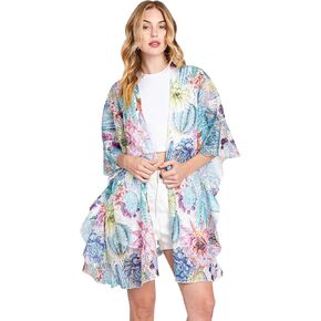 Bohemian Versatile Open Shawl Cardigan - Kimono Ruana, Convertible Poncho Blanket Vest, Sheer Beach Cover Up
