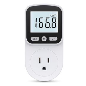 Upgraded Watt Meter Power Meter Plug Home Energy Monitor Electricity Usage Monitor, Electrical Usage Monitor, Energy Voltage Amps Meter Tester with Backlight, Overload Protection, 8 Display Modes