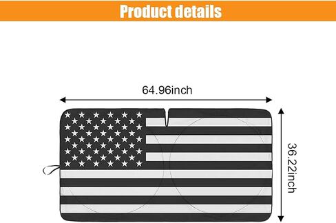 American Flag Car Windshield Sun Shade, Foldable Car Front Window Sunshade for Car SUV Truck, Auto Interior Sun Protection Cover, Blocks UV Rays & Keeps Your Vehicle Cool (USA Original Flag, X-Large) in Saudi Arabia