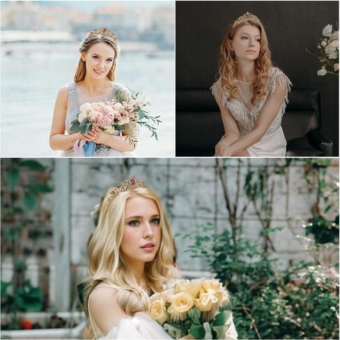 Crown,Tiaras for Women,Crystal Pink Tiaras for Girls Princess Crown Queen Crown for Bridal Prom Wedding Tiara in Saudi Arabia