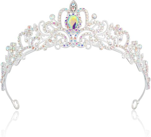 Crown,Tiaras for Women,Crystal Pink Tiaras for Girls Princess Crown Queen Crown for Bridal Prom Wedding Tiara in Saudi Arabia
