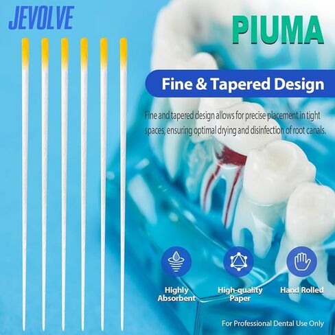 200PCs Dental Grade Piuma Absorbent Paper Points #40 by JEVOLVE | Tapper for Dental Endo Endodontic Sterile in Saudi Arabia