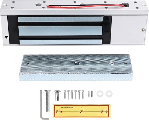Mag Lock 500KG/1200LBS of Magnetic Holdings Force Electromagnetic Commercial Lock 12V, LED Indicator When Closed NO/NC Options,Access Control System with L&Z Brackets in Kuwait