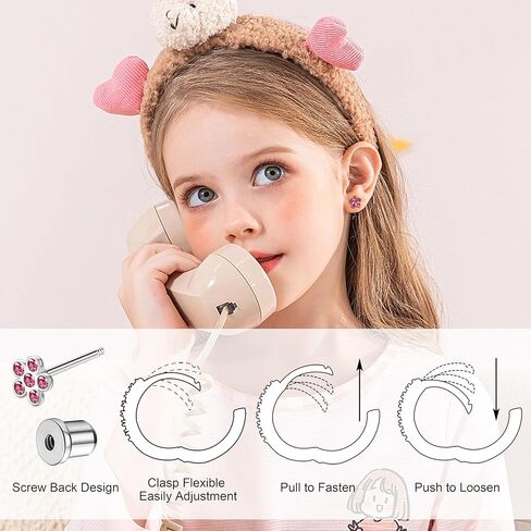 adramata الأقراط هيبوالرجينيك للفتيات النساء الجراحية الصلب الأطفال الأقراط لطيف هوجي هوب الأقراط تشيكوسلوفاكيا نجم الفراشة المسمار الظهر الأقراط 20 جرام 10 أزواج مجموعة الأقراط in Kuwait