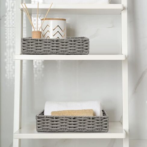 HOSROOME Wicker Bathroom Storage Organizer Tray Toilet Paper Basket for Tank Top Decorative Hand Towel Bread Baskets Kitchen Organizing in Saudi Arabia