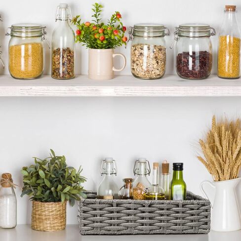 HOSROOME Wicker Bathroom Storage Organizer Tray Toilet Paper Basket for Tank Top Decorative Hand Towel Bread Baskets Kitchen Organizing in Saudi Arabia