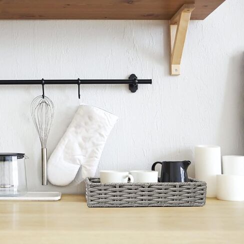 HOSROOME Wicker Bathroom Storage Organizer Tray Toilet Paper Basket for Tank Top Decorative Hand Towel Bread Baskets Kitchen Organizing in Saudi Arabia