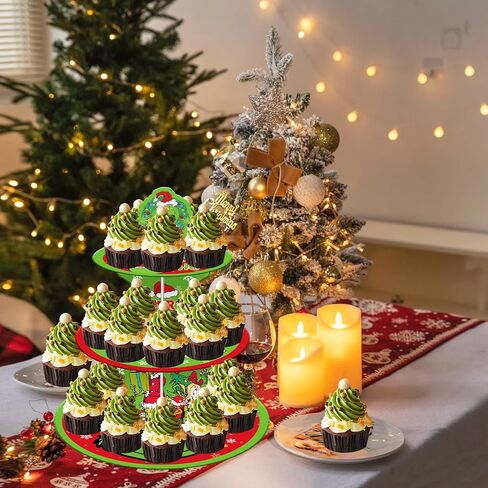 حامل كب كيك عيد الميلاد (3 طبقات)، قطعة مركزية لحفلات عيد الميلاد تحت عنوان عيد الميلاد in Kuwait