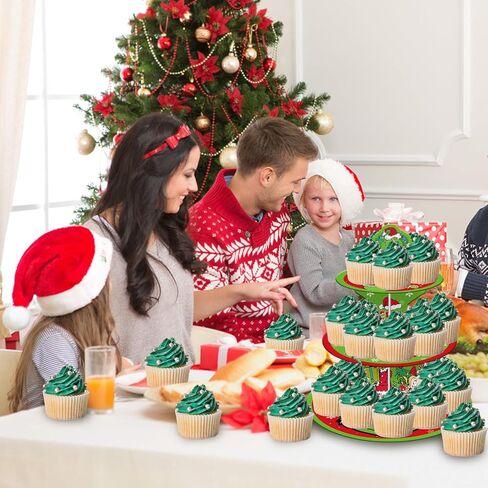 حامل كب كيك عيد الميلاد (3 طبقات)، قطعة مركزية لحفلات عيد الميلاد تحت عنوان عيد الميلاد in Kuwait