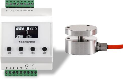 Load Cell with Amplifier Readout Display Weighing Sensor Transmitter Test Compression Force Weight Pressure Output 0-5V 0-10V 0-20mA (0-200KG with Amplifier) in Saudi Arabia