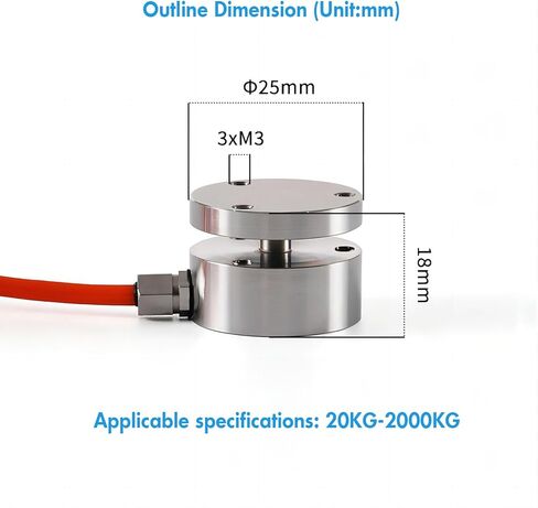 Load Cell with Amplifier Readout Display Weighing Sensor Transmitter Test Compression Force Weight Pressure Output 0-5V 0-10V 0-20mA (0-200KG with Amplifier) in Saudi Arabia