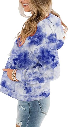 Women Hoodies Pullover Casual Thin Sweatshirts with Pockets Loose Fit Long Sleeve Drawstring Design Hoody Sweatshirt in Saudi Arabia