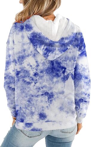 Women Hoodies Pullover Casual Thin Sweatshirts with Pockets Loose Fit Long Sleeve Drawstring Design Hoody Sweatshirt in Saudi Arabia