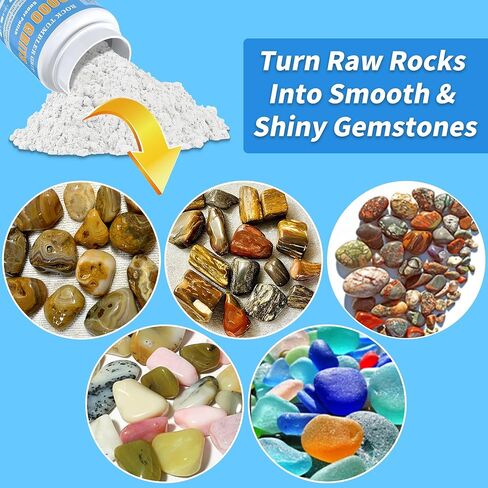 Rock Tumbler 8000-Grit Aluminum Oxide Polishing Grits, Step 5 & Final Step Polishing Refill, High-Performance for Extra Shiny Rocks, Suitable for All Types of Stones in Saudi Arabia