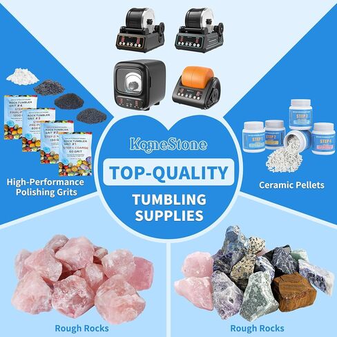 Rock Tumbler 8000-Grit Aluminum Oxide Polishing Grits, Step 5 & Final Step Polishing Refill, High-Performance for Extra Shiny Rocks, Suitable for All Types of Stones in Saudi Arabia