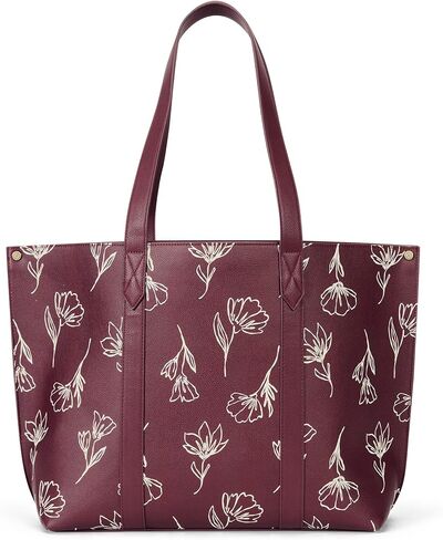 THIRTY-ONE Gifts Signature Tote Bag with Pockets, Faux Leather Tote-Bag Purse with Removable Pouch in Saudi Arabia