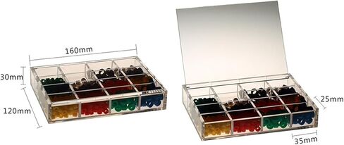 موزع حلقات رمز الأسنان مكون من 16 فتحة من الأكريليك منظم حلقات رمز اللون in Kuwait