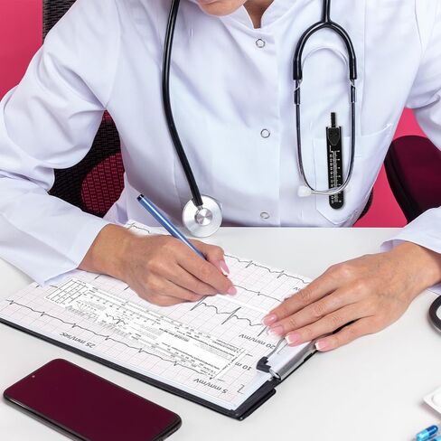 مجموعة فرجار ومسطرة EKG، مقسم مخطط كهربية القلب للتمريض، أداة قياس تخطيط كهربية القلب المعدنية بفرجار ECG للأطباء والممرضات وتفسير شريط إيقاع طلاب الطب in Saudi Arabia