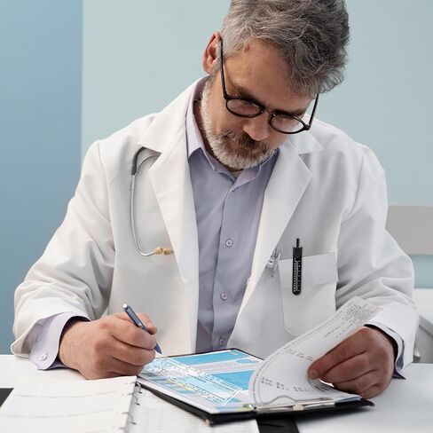 مجموعة فرجار ومسطرة EKG، مقسم مخطط كهربية القلب للتمريض، أداة قياس تخطيط كهربية القلب المعدنية بفرجار ECG للأطباء والممرضات وتفسير شريط إيقاع طلاب الطب in Saudi Arabia
