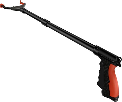 أداة Reacher Grabber، 32 بوصة لكبار السن، خفيفة الوزن وطويلة للغاية، أداة مساعدة للوصول إلى الحركة لالتقاط القمامة، Nabber، منتقي الفضلات، تمديد الذراع (برتقالي) in Kuwait