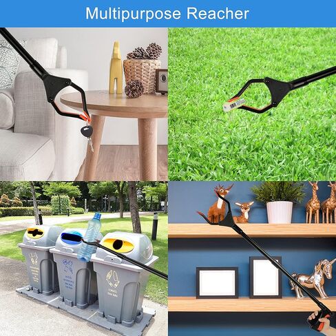 أداة Reacher Grabber، 32 بوصة لكبار السن، خفيفة الوزن وطويلة للغاية، أداة مساعدة للوصول إلى الحركة لالتقاط القمامة، Nabber، منتقي الفضلات، تمديد الذراع (برتقالي) in Kuwait